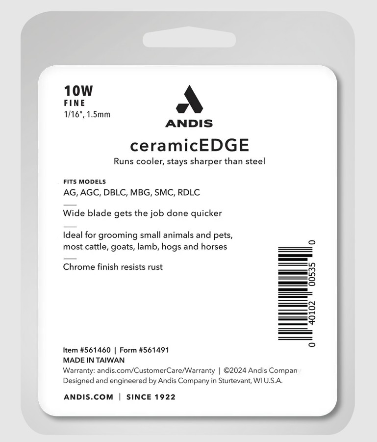 Andis 10W Fine CeramicEdge (Wide Blade)